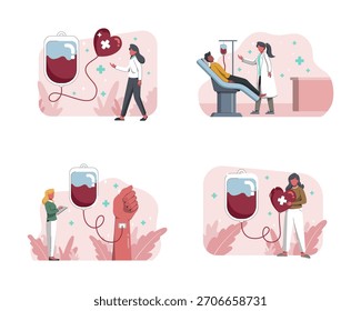 Illustrationspaket für saubere Spenderberatung