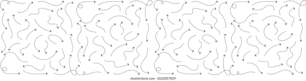Clean Dot Style Hand Drawn Arrow Set Minimalist Doodle Arrows Collection with Sketchy Vector Lines and Directional Icons
