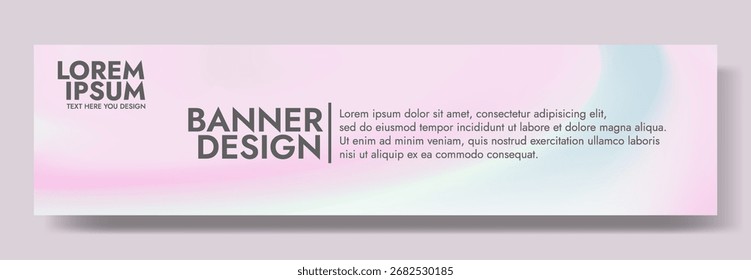 Una Plantilla de Anuncio limpia y de ensueño con ondas pastel suaves e iridiscentes. 