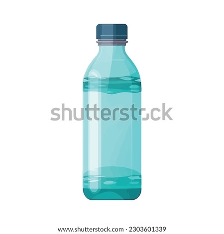 Clean drinking water in glass container over white
