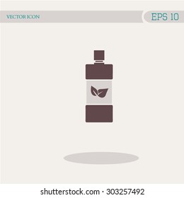 clean drinking water. Icon bottle. vector. eco