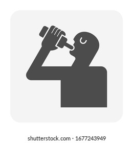 Clean drinking water icon design for water drinking purification concept design.