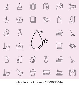 clean drop icon. Cleaning icons universal set for web and mobile