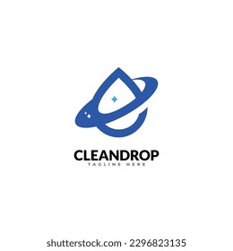 clean drop logo design illustration