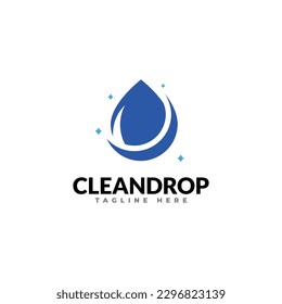 clean drop logo design illustration