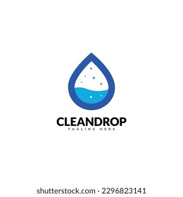 clean drop logo design illustration