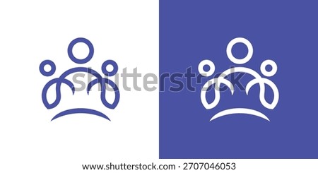 A clean dual-meaning logo combining multiple human figures with connected lines, symbolizing teamwork, unity, and smooth collaborative workflow.