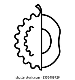 Clean durian icon. Outline clean durian vector icon for web design isolated on white background