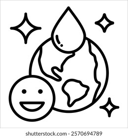 Clean Earth Icon Element For Design