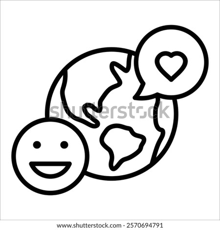 Clean Earth Icon Element For Design