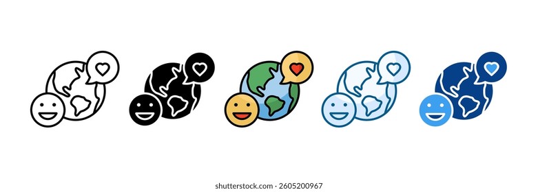 Clean Earth Icon Set Multiple Style Collection