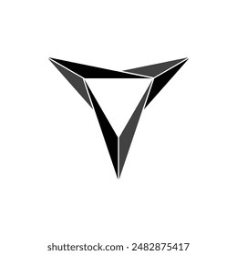 Clean and easy use 3 angl vector logo