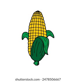 limpio y fácil de usar frutas de maíz Vector