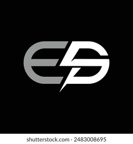 Clean and easy use ES power logo vector