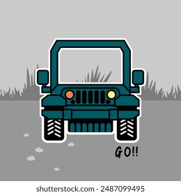 Clean and easy use jeep vector