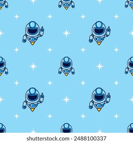 Clean and easy use robot seamless pattern