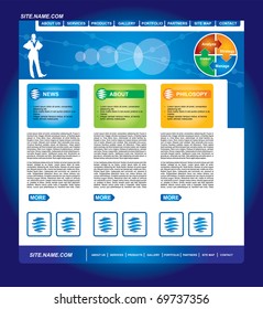 Clean editable business web page template