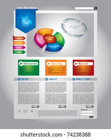 Clean editable business web page template
