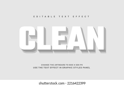 Clean editable text effect template