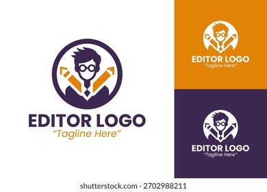 Logotipo do editor limpo mostrando precisão, clareza e refinamento de texto profissional.