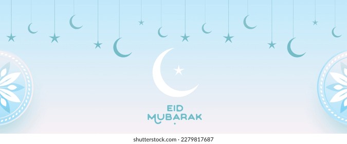 saubere eid mubarak schöne Tapete mit islaemischer Monddesign-Vektorgrafik 