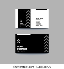 Clean and Elegant Business Card Design. Minimalistic Look. Classic Black and White.