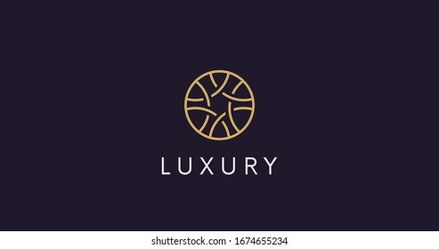Clean elegant circle logo vector design.