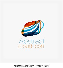 Clean elegant circle shaped abstract geometric logo. Universal for any idea. Vector illustration