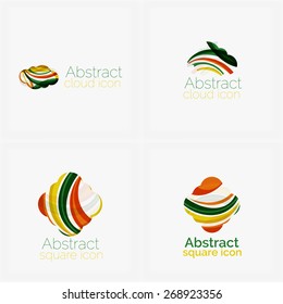 Logotipo geométrico abstracto en forma de círculo elegante y limpio. Universal para cualquier idea. Ilustración del vector