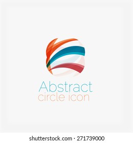 Logotipo geométrico abstracto en forma de círculo elegante y limpio. Universal para cualquier idea. Ilustración del vector