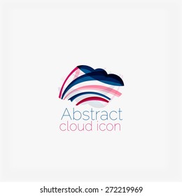 Logotipo geométrico abstracto en forma de círculo elegante y limpio. Universal para cualquier idea. Ilustración del vector