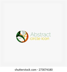 Logotipo geométrico abstracto en forma de círculo elegante y limpio. Universal para cualquier idea. Ilustración del vector