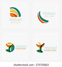 Logotipo geométrico abstracto en forma de círculo elegante y limpio. Universal para cualquier idea. Ilustración del vector