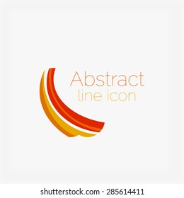 Logotipo geométrico abstracto en forma de círculo elegante y limpio. Universal para cualquier idea. Ilustración del vector