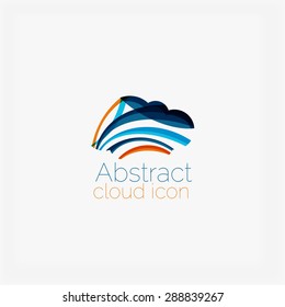 Clean elegant circle shaped abstract geometric logo. Universal for any idea. Vector illustration