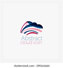 Clean elegant circle shaped abstract geometric logo. Universal for any idea. Vector illustration