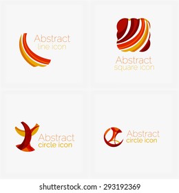 Logotipo geométrico abstracto en forma de círculo elegante y limpio. Universal para cualquier idea. Ilustración del vector