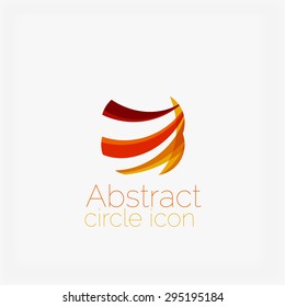 Rein elegantes kreisförmiges abstraktes geometrisches Logo. Für jede Idee universell. Vektorgrafik