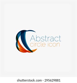 Logotipo geométrico abstracto en forma de círculo elegante y limpio. Universal para cualquier idea. Ilustración del vector