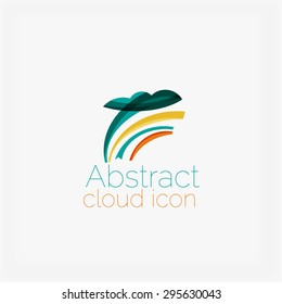 Clean elegant circle shaped abstract geometric logo. Universal for any idea. Vector illustration