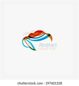 Clean elegant circle shaped abstract geometric logo. Universal for any idea. Vector illustration