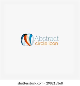 Clean elegant circle shaped abstract geometric logo. Universal for any idea. Vector illustration