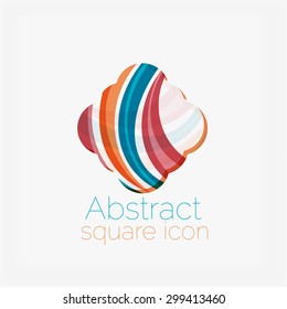 Logotipo geométrico abstracto en forma de círculo elegante y limpio. Universal para cualquier idea. Ilustración del vector