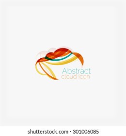 Clean elegant circle shaped abstract geometric logo. Universal for any idea. Vector illustration