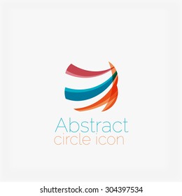 Rein elegantes kreisförmiges abstraktes geometrisches Logo. Für jede Idee universell. Vektorgrafik