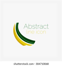 Clean elegant circle shaped abstract geometric logo. Universal for any idea. Vector illustration