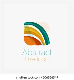 Rein elegantes kreisförmiges abstraktes geometrisches Logo. Für jede Idee universell. Vektorgrafik