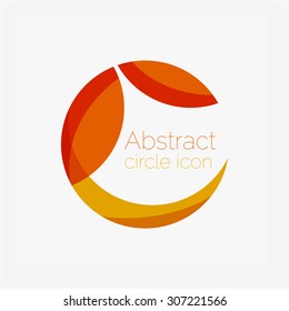 Clean elegant circle shaped abstract geometric logo. Universal for any idea. Vector illustration