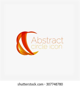 Clean elegant circle shaped abstract geometric logo. Universal for any idea. Vector illustration