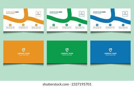 Clean elegant creative modern professional real estate building visiting business card template design. Simple abstract minimal corporate identity unique name business card design template.